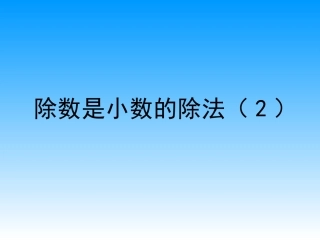 除数是小数的除法(2)