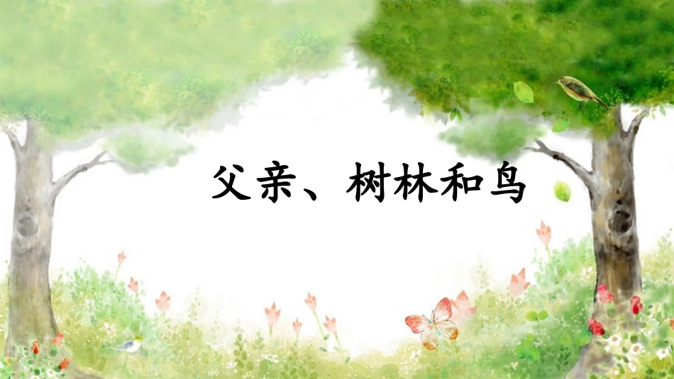 父亲、树林和鸟第二课时教案_第1页