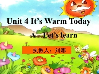 pep小学英语四年级下册第四单元第一课时课件[1]