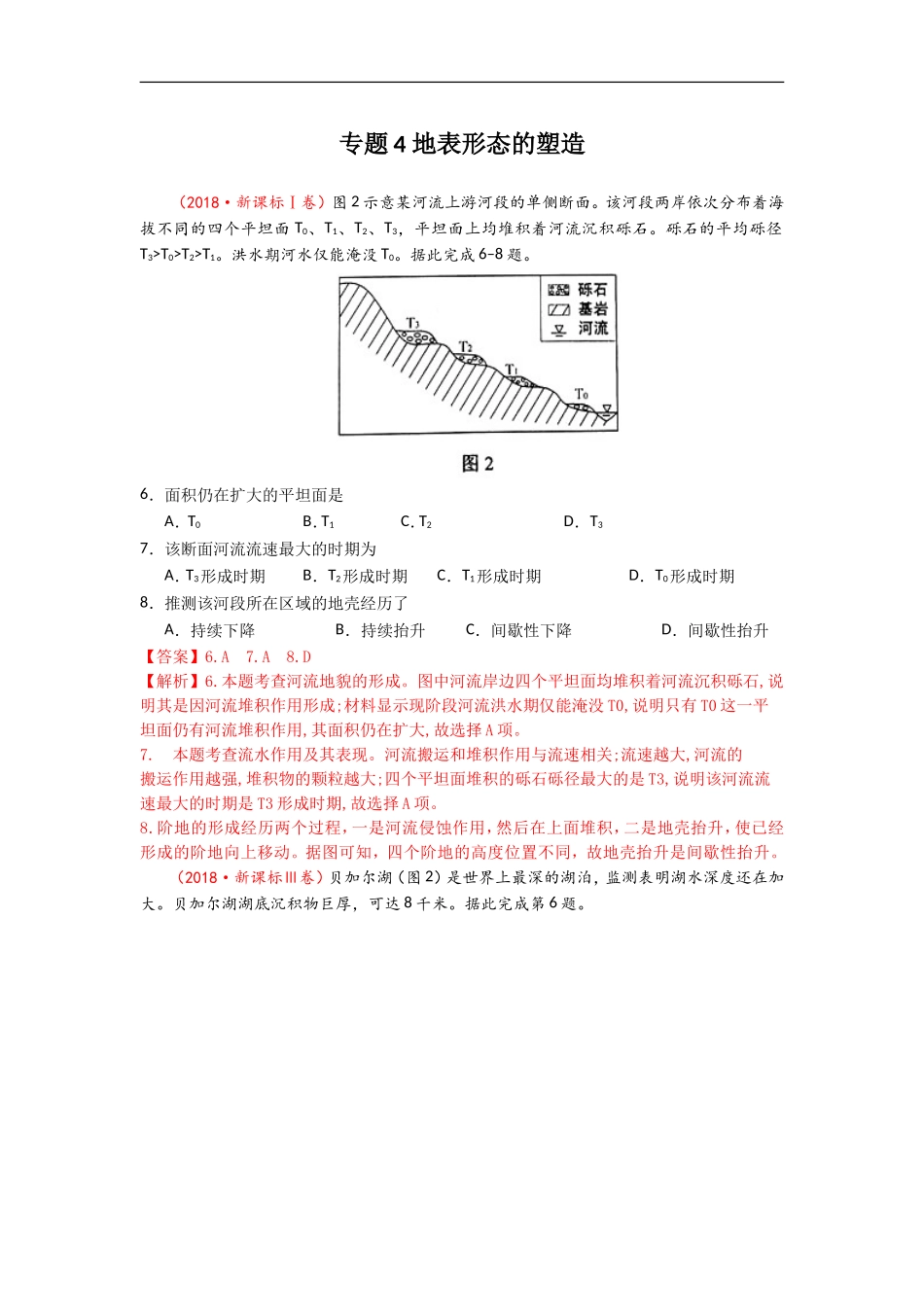 专题04地表形态的塑造_第1页