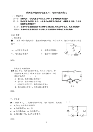电表示数的变化