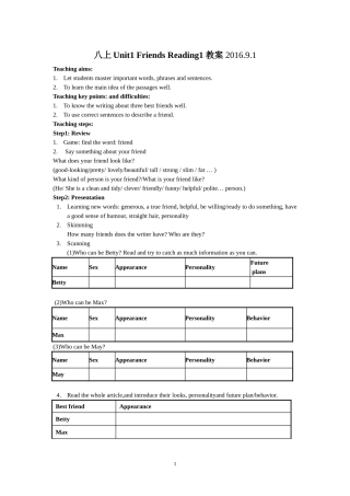 实验201691公开课教案八上U1-Reading