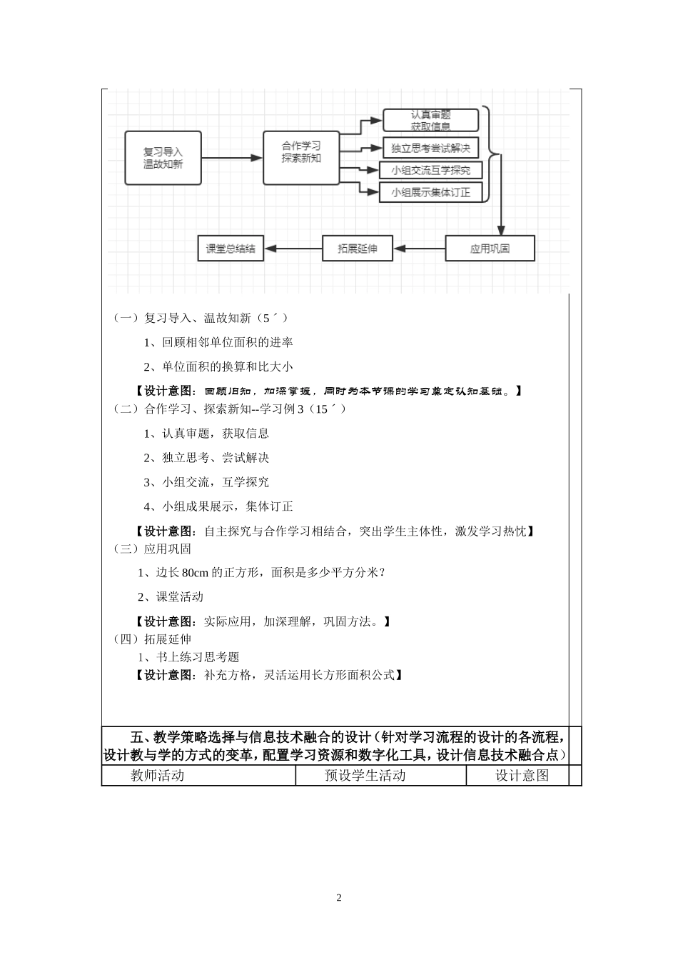 2020单位面积的换算第二课时教学设计_第2页