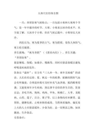 人体穴位经络全图