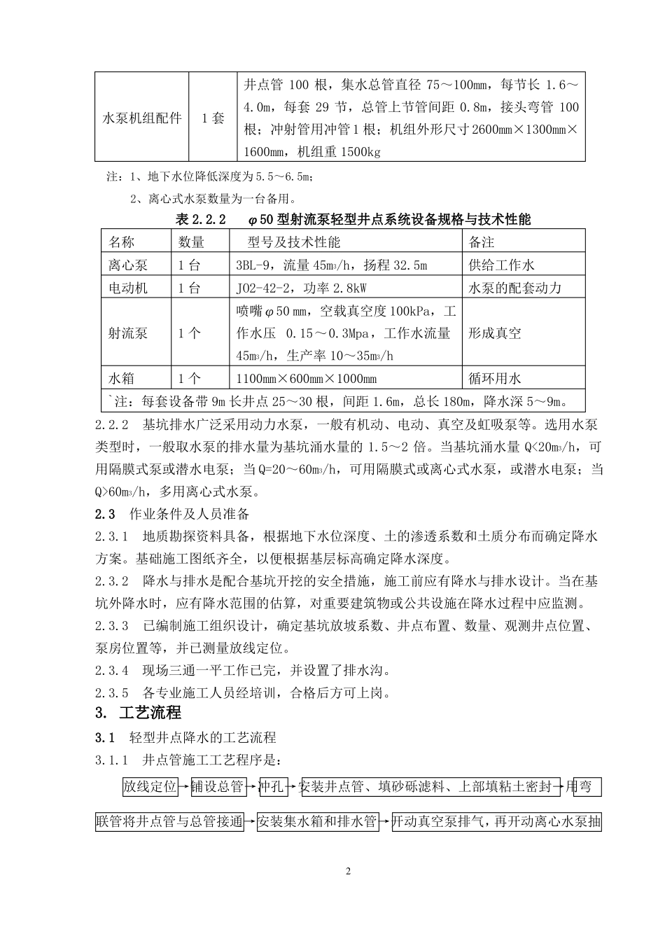降水与排水施工工艺标准范文_第2页