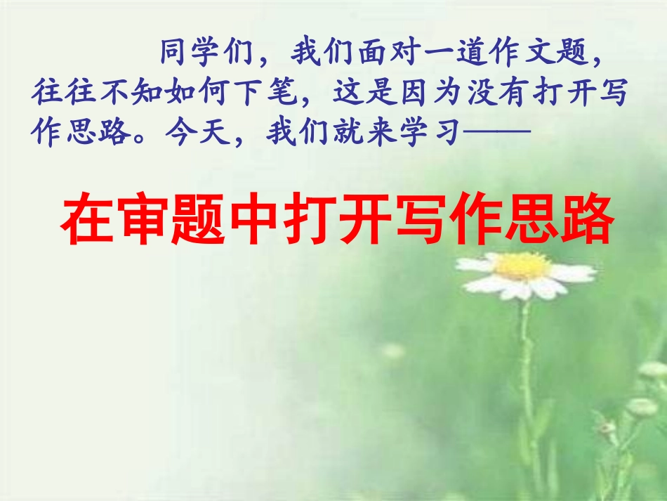 初三作文指导课——在审题中打开写作思路_第2页