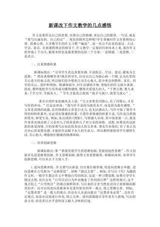 新课改下作文教学的几点感悟