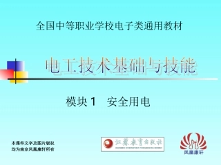 沙湾职中李琍-安全用电课件