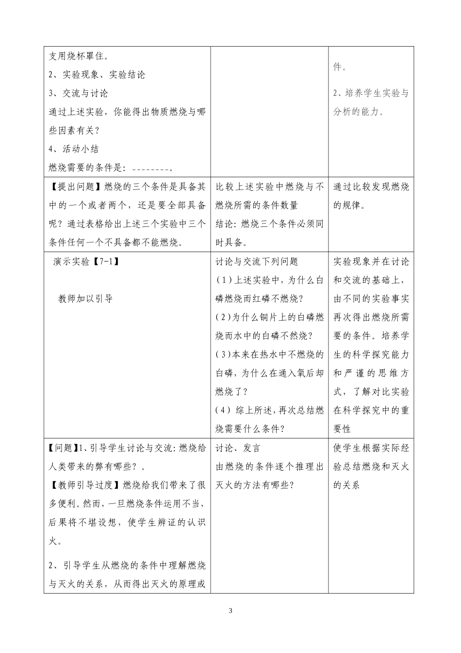 课题1[1][1]燃烧和灭火教学设计_第3页