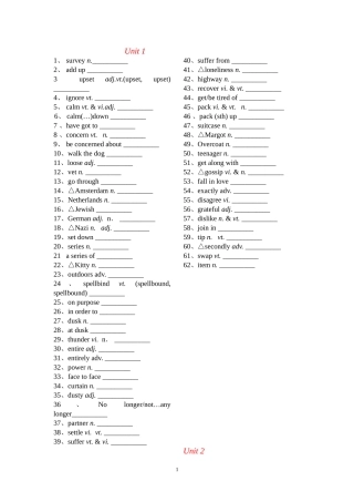 -新课标人教版高中英语必修--选修单词默写