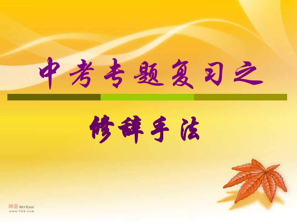 中考语文专题复习：修辞手法课件2_第1页