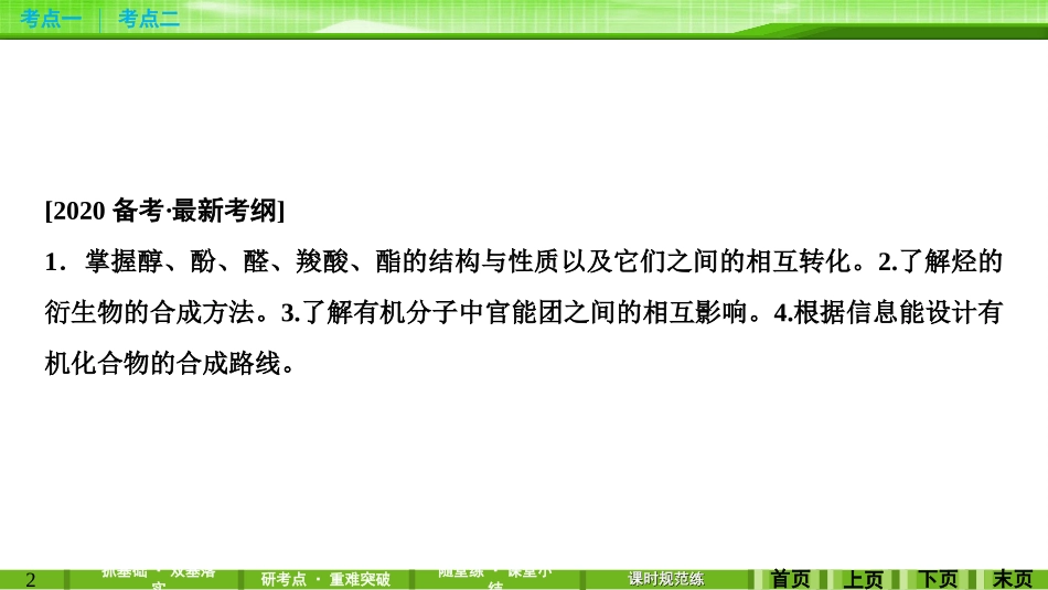 第十一章第三讲烃的含氧衍生物_第2页