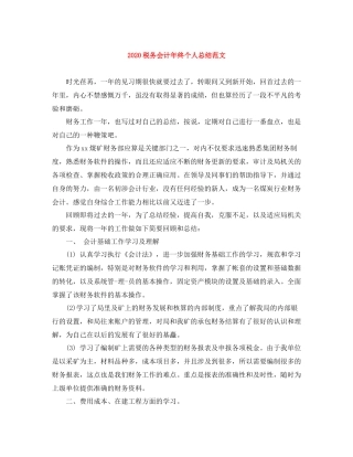 税务会计年终个人总结范文