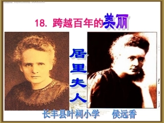 人教版六年级语文下册第十八课《跨越百年的美丽》课件