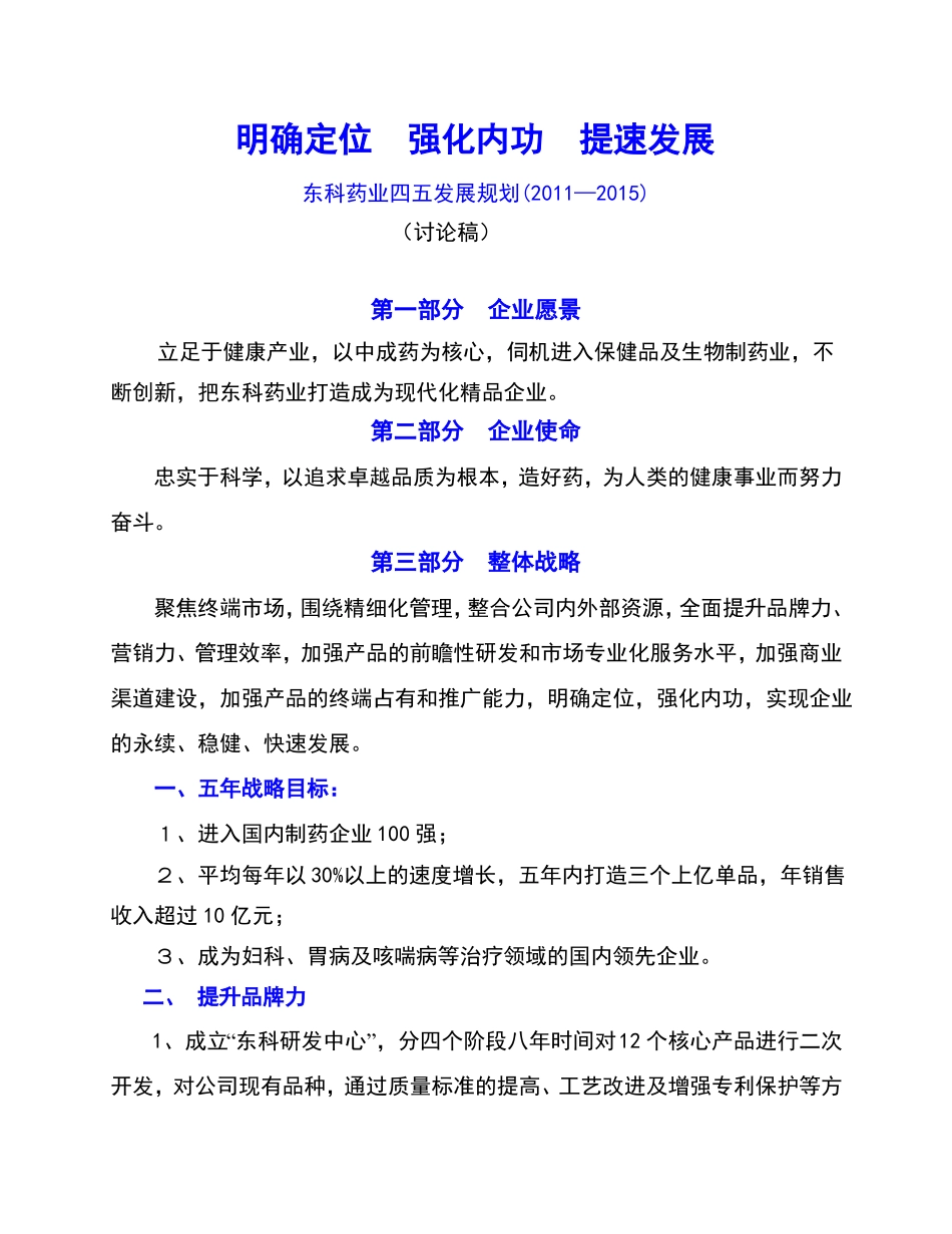 五年战略规划模板_第1页