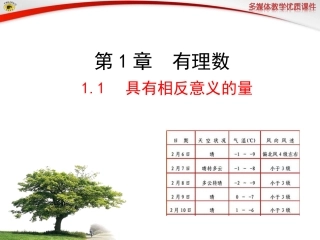 具有相反意义的量 ()