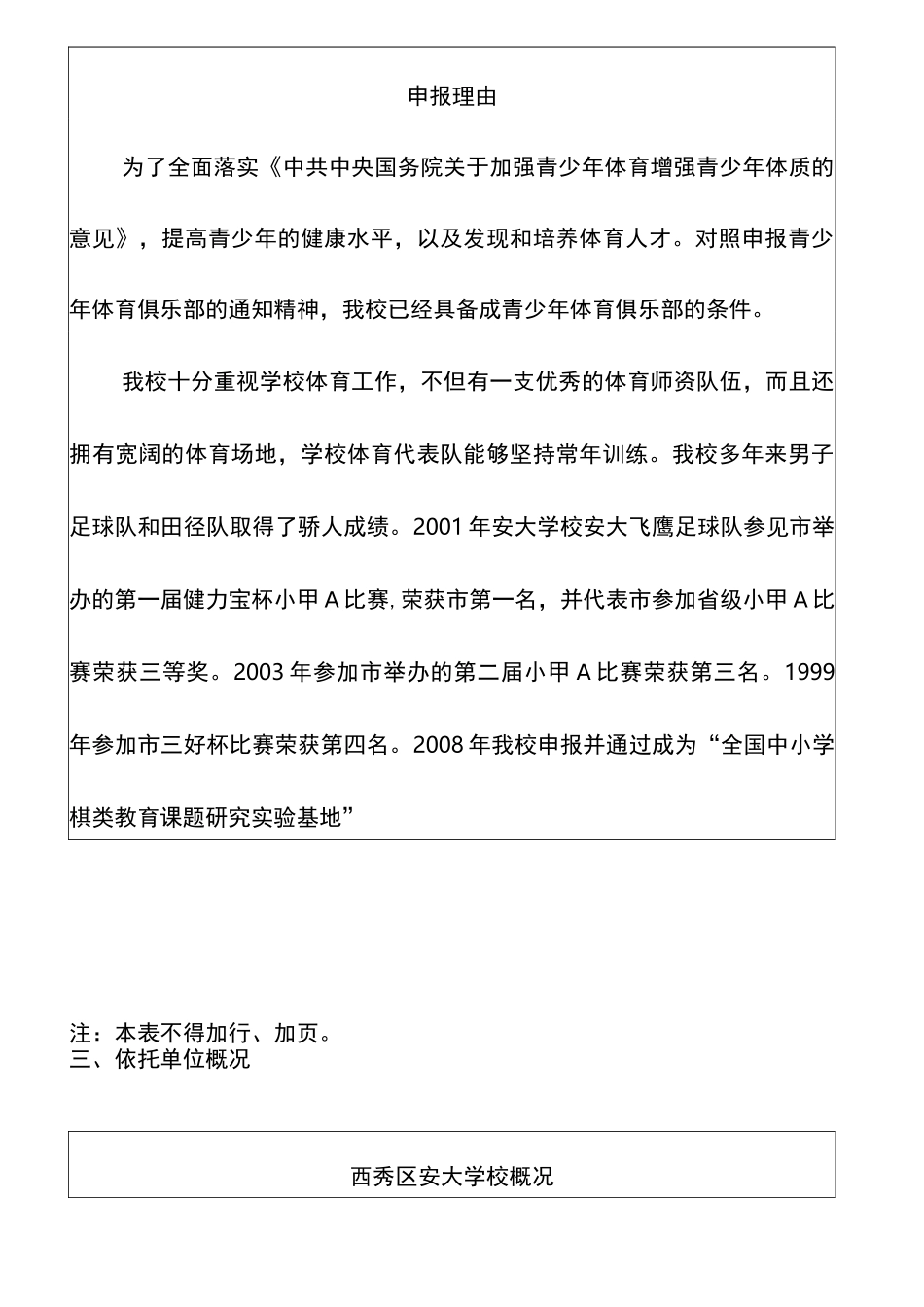 体育俱乐部申报书范本_第3页