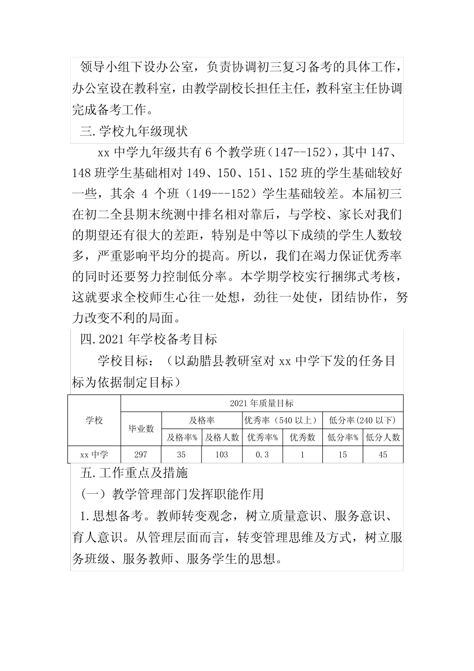 初中学业水平考试中考备考方案 _第2页