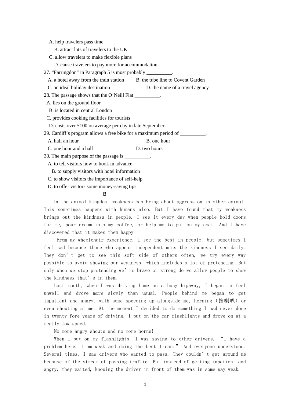 2013十中英语12月考试卷_第3页