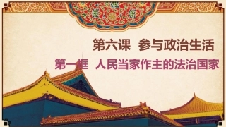 人民当家作主的法治国家