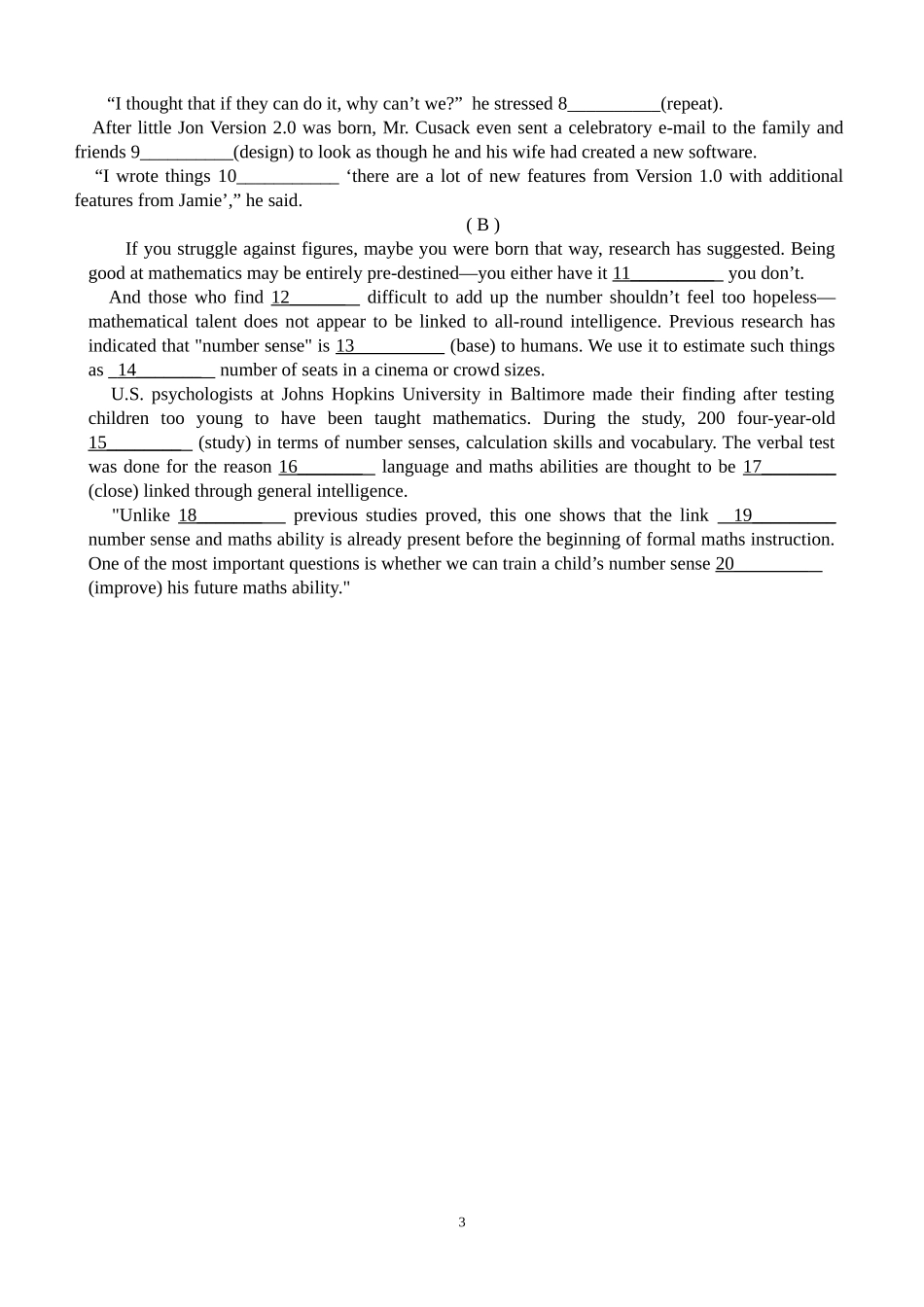 英语辅导练习14_第3页