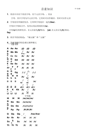自然拼读资料