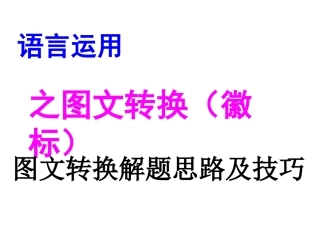 高考语言运用图文转换之图标-徽标(3)