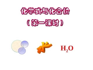 化学式与化合价（第一课时）
