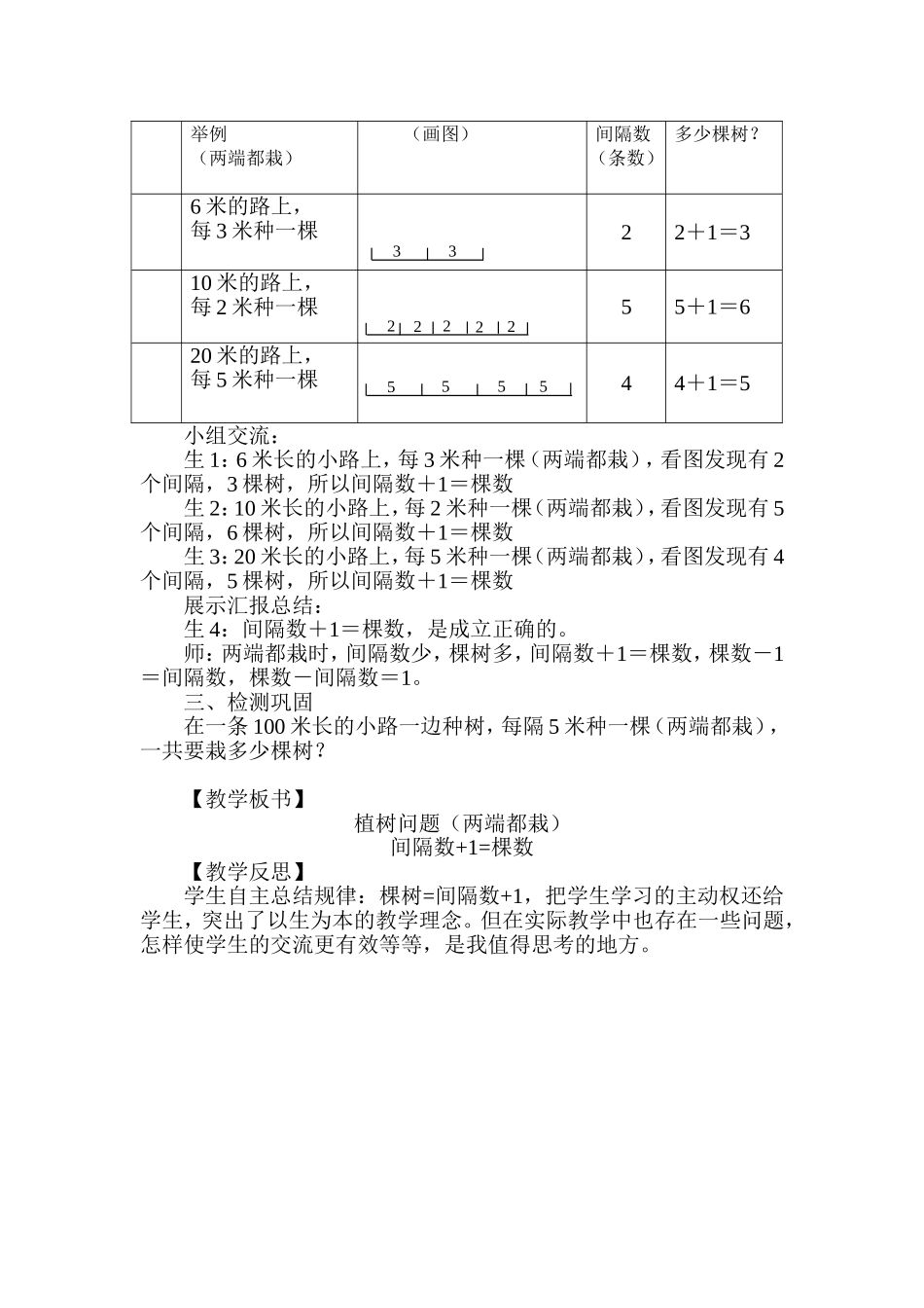 《植树问题》教学设计_第3页