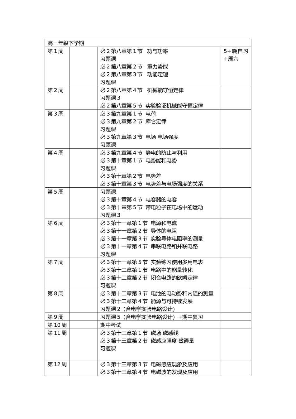 市49中物理三年一贯学科计划（按新教材与合格考编写）初步_第3页