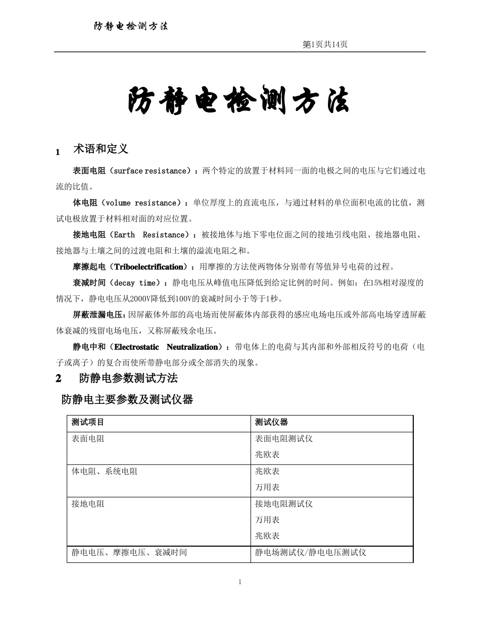 防静电检测方法分析_第1页