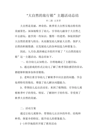“伞”主题活动总结