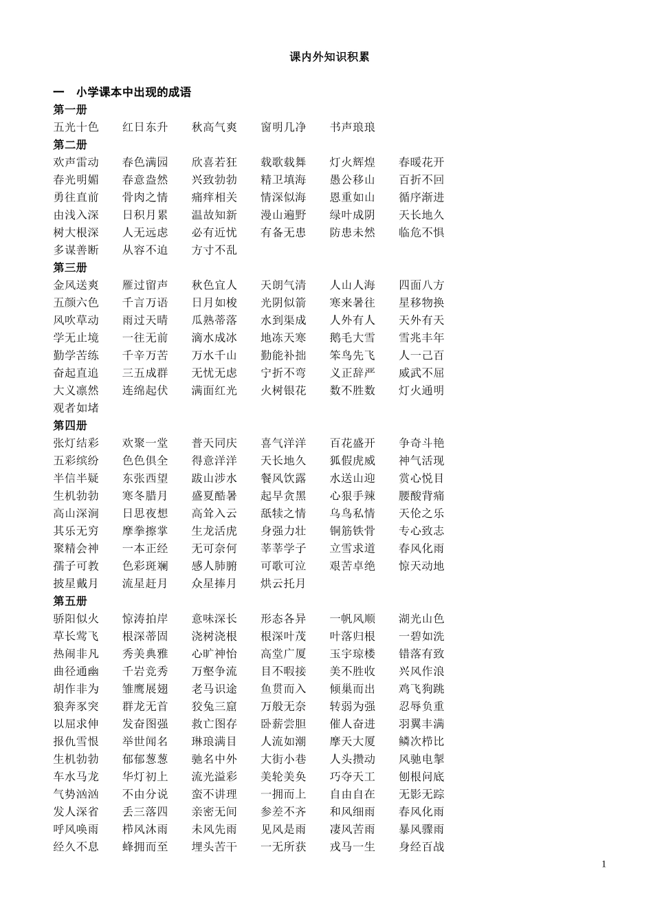 课内外知识积累_第1页