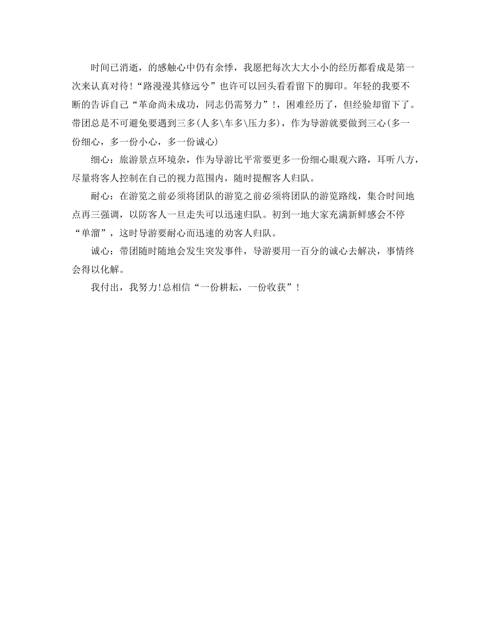 全陪导游年底个人工作总结范文_第2页