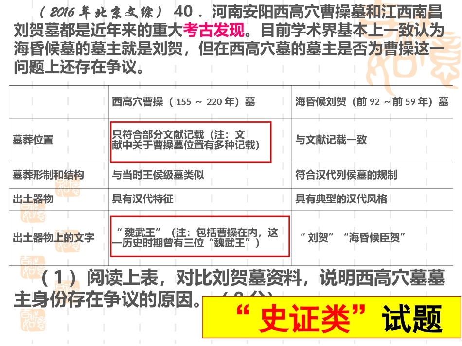 专题复习：“史证类”试题的解题方法[课件]_第2页