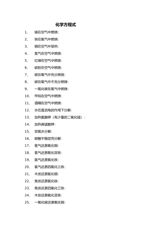 化学方程式1