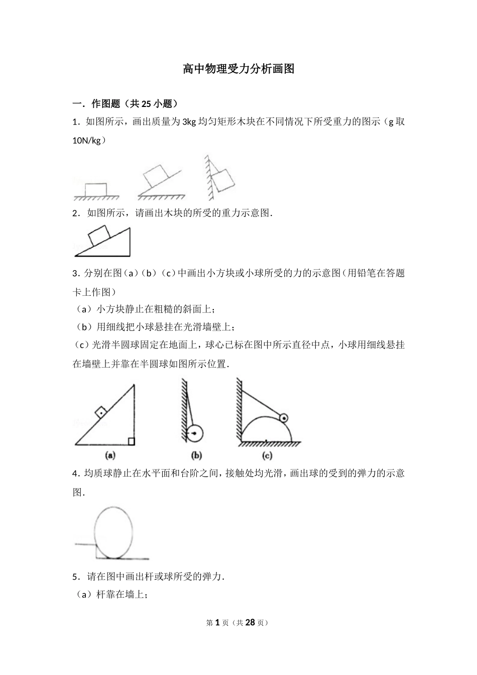 高中物理受力分析画图_第1页