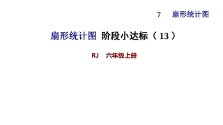 六年级上册数学课件-扇形统计图阶段小达标（13）-人教版(共17张PPT)