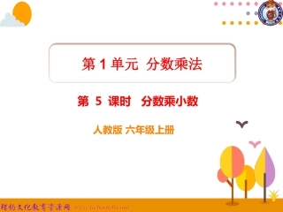 第5课时分数乘小数 (3)