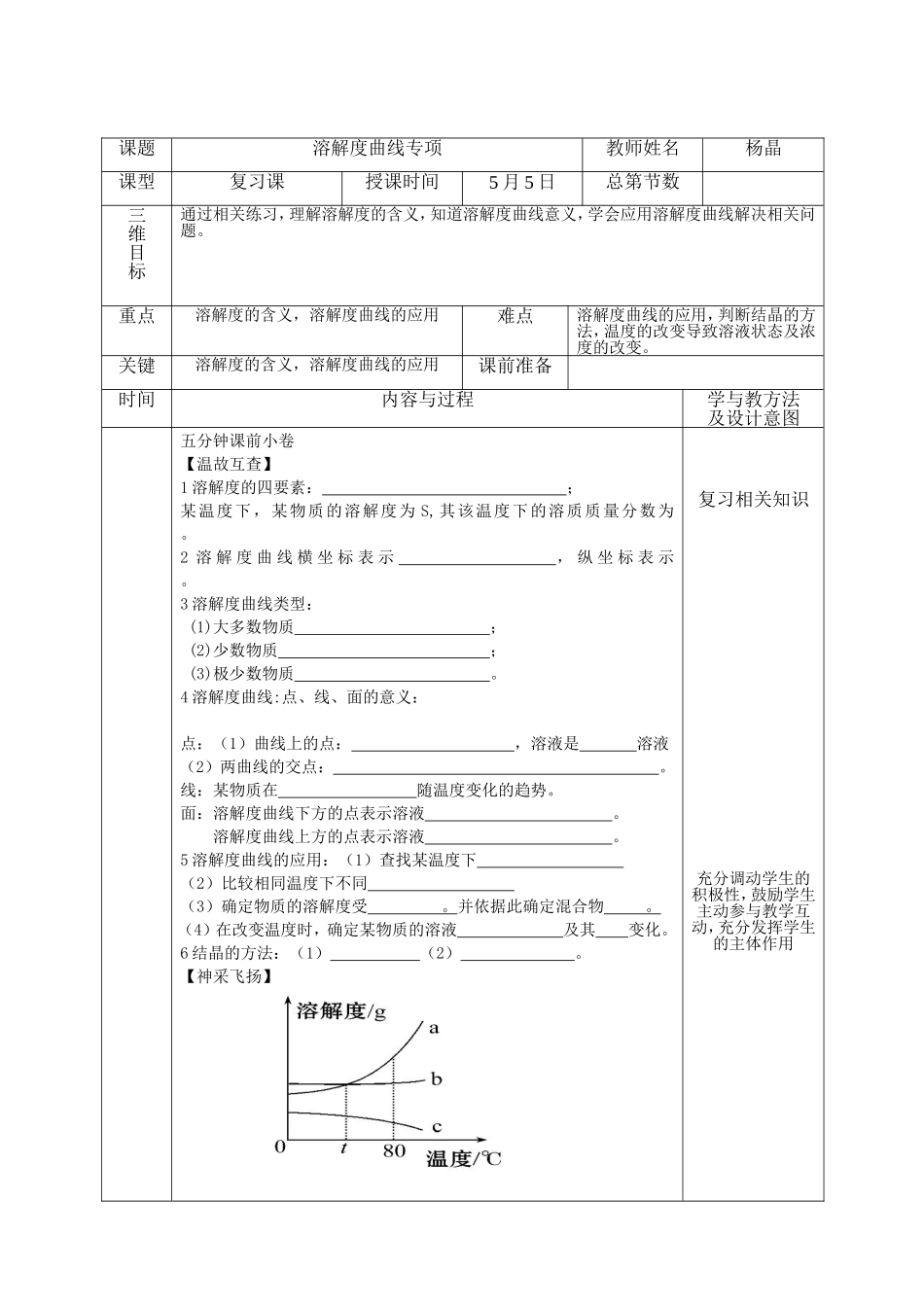 溶解度专项教案杨晶_第1页