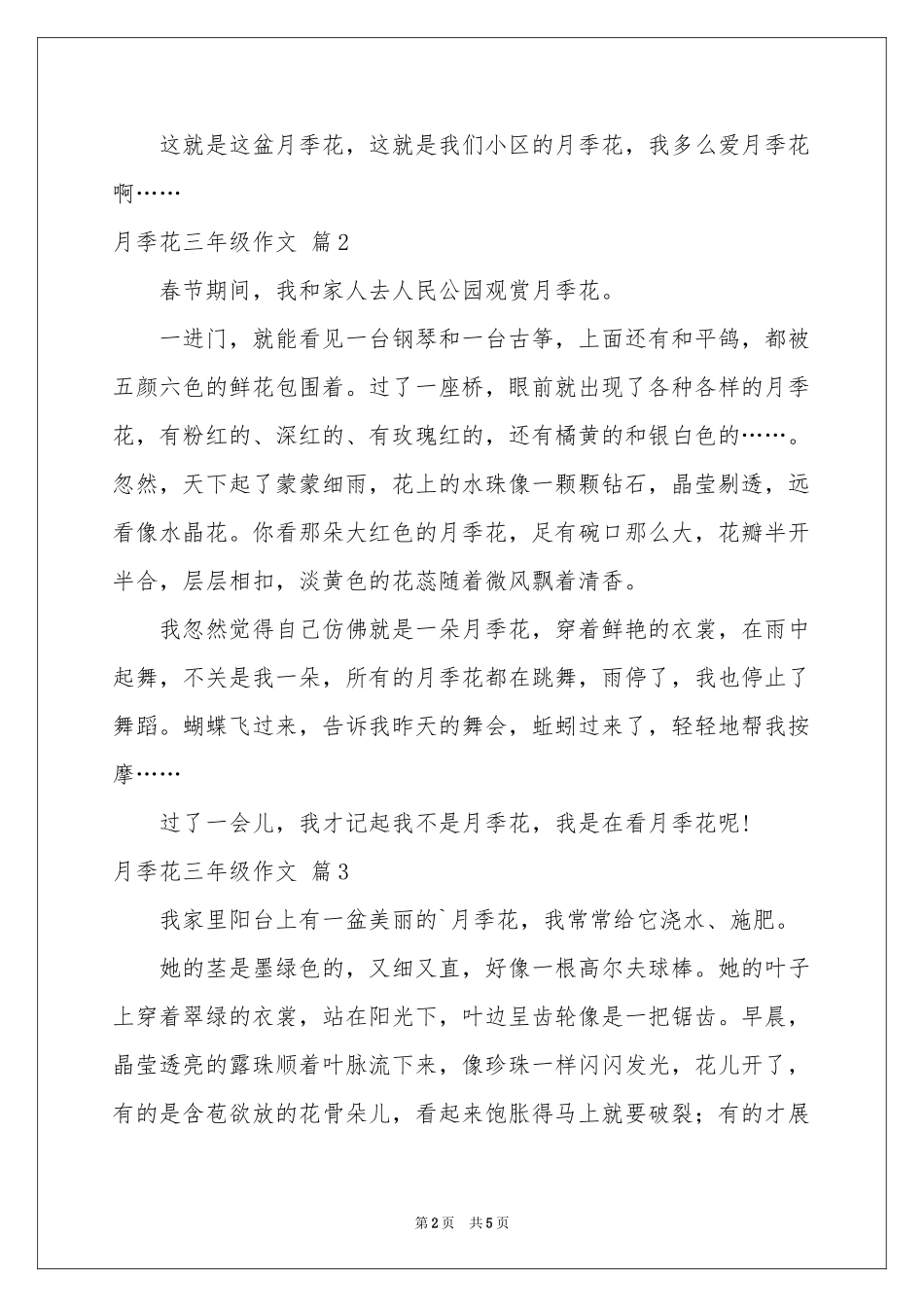 关于月季花三年级作文4篇_第2页