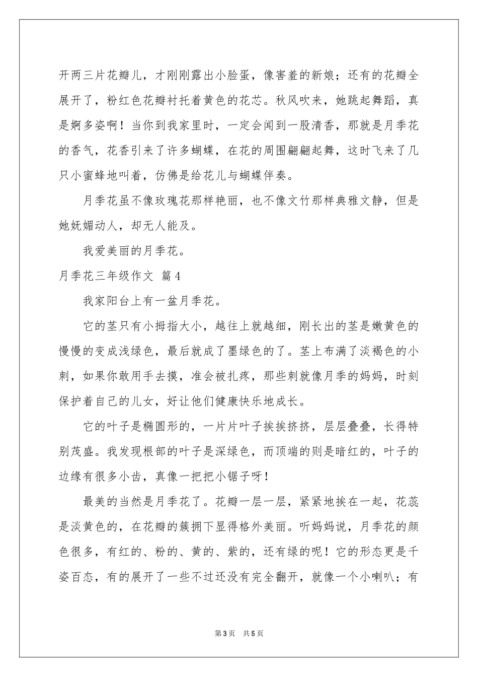 关于月季花三年级作文4篇_第3页