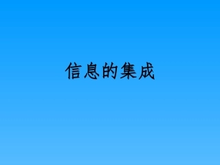 信息的集成与交流