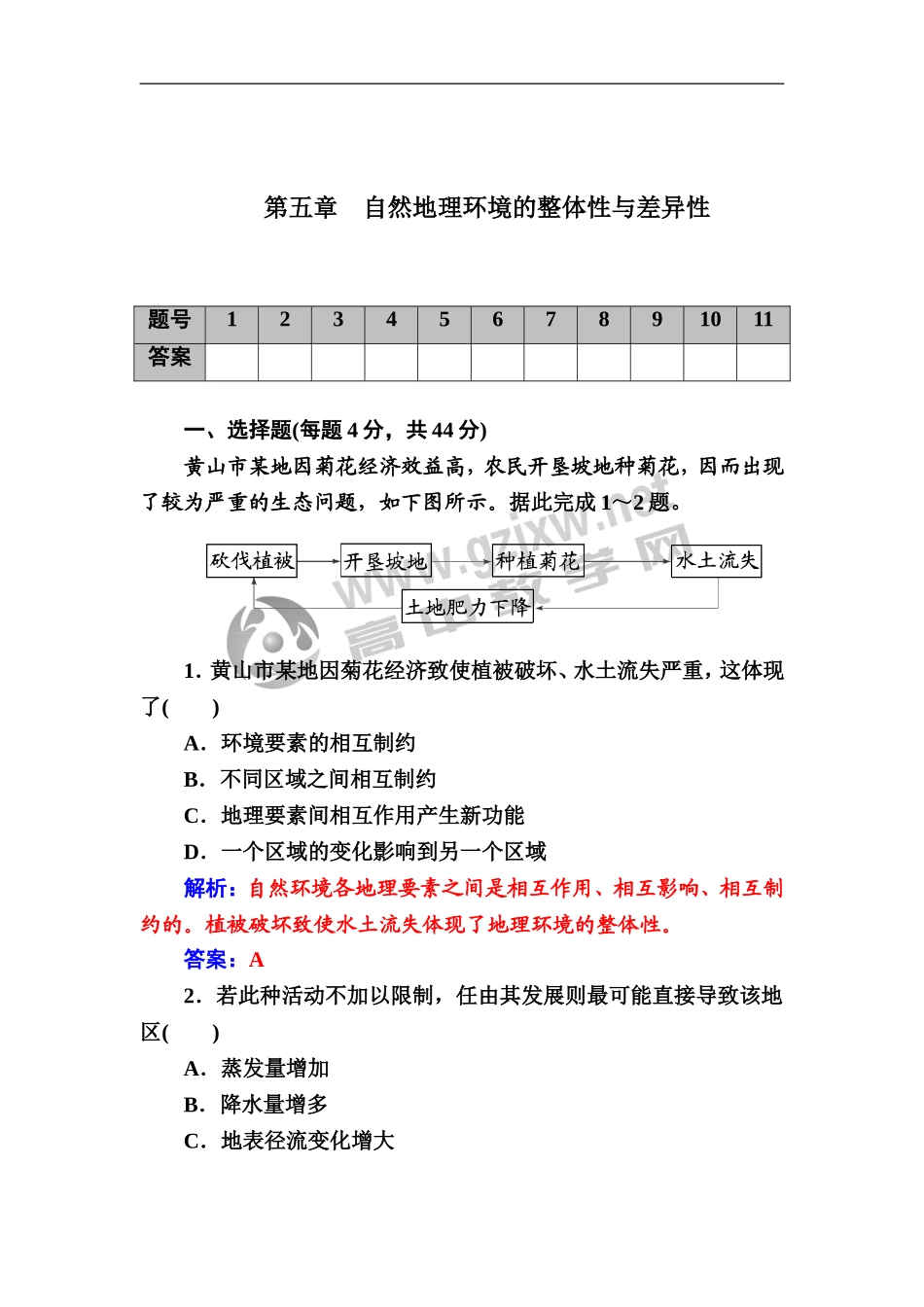 第五章　自然地理环境的整体性与差异性_第1页