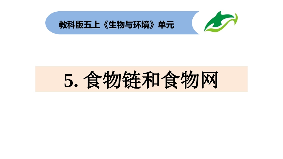 五上1-5《食物链和食物网》_第1页