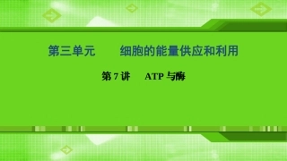 第7讲ATP与酶