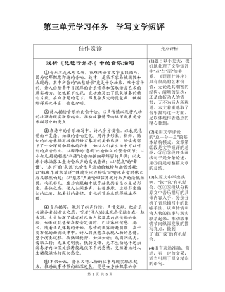 学写文学短评优秀例文