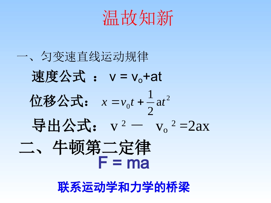 第六节用牛顿运动定律解决问题一(1)_第2页