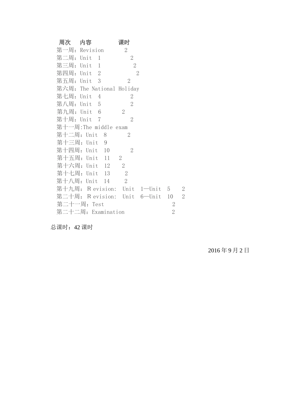 湘少版六年级英语教学计划_第2页