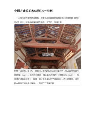 中国古建筑的木结构构件详细讲解